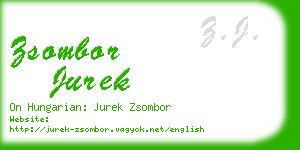 zsombor jurek business card